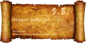 Veigel Beáta névjegykártya